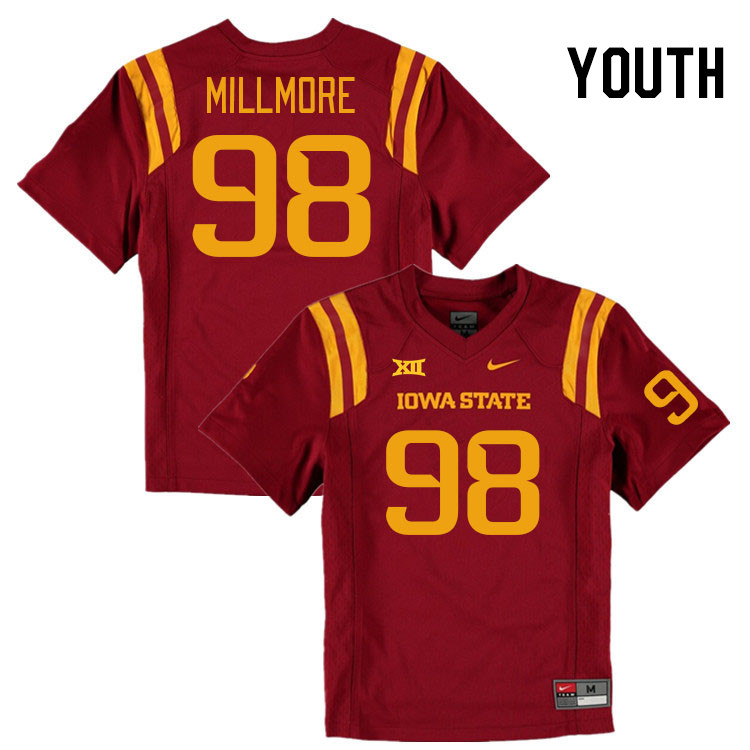 Youth #98 Iowa State Cyclones College Football Jerseys Stitched Sale-Cardinal - Click Image to Close